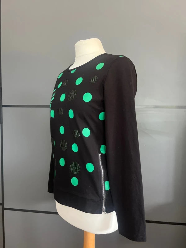 Preloved Jumper| Cotton | Libra | Black and Green | Size 10 | Frock33
