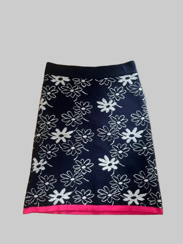 White Stuff Knee Length Skirt |Navy Blue, White and Pink | Preloved | Size 10 |Frock33
