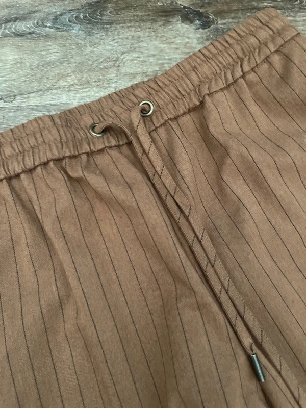 Kaffee Trousers | Cotton | Striped Trousers |Size 36