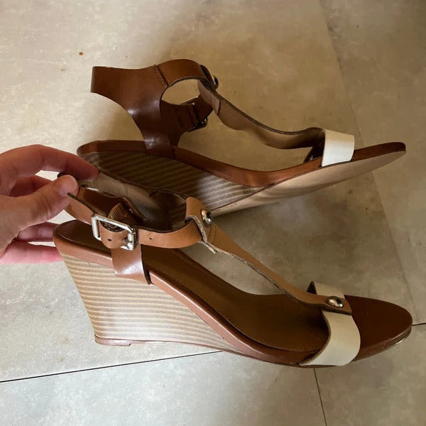 Preloved Sandels | Brown and White | By Next| UK Size 7