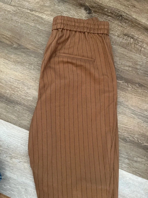 Kaffee Trousers | Cotton | Striped Trousers |Size 36