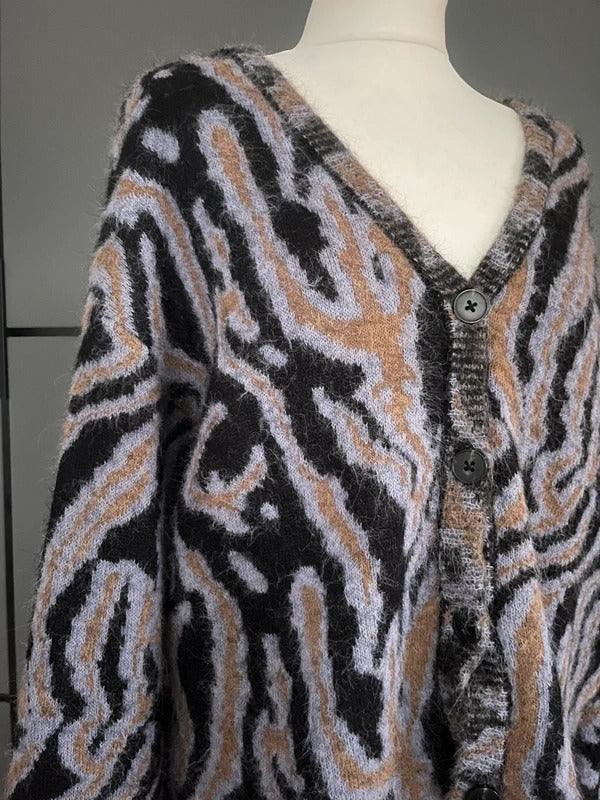Quirky cardigan| Oversized Fit | YAS | Soft Cozy | Small