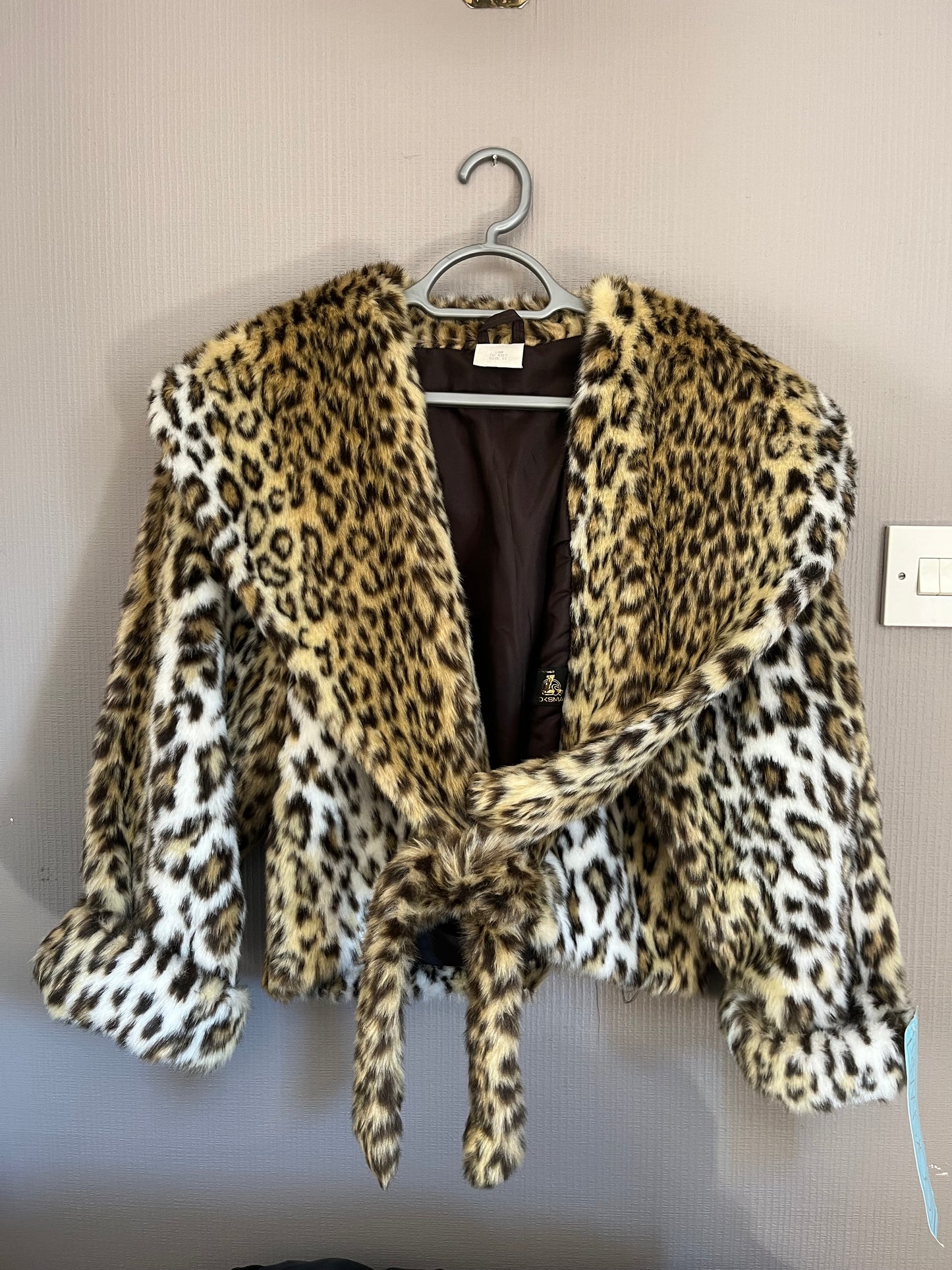 Vintage Clothing- Vintage Faux Fur Leopard Print Jacket - 1980s - Frock33