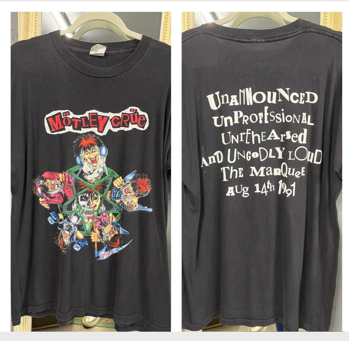 Vintage Clothing | Motley Crue Band Tee- 90s | 90s music memorabilia- Frock 33