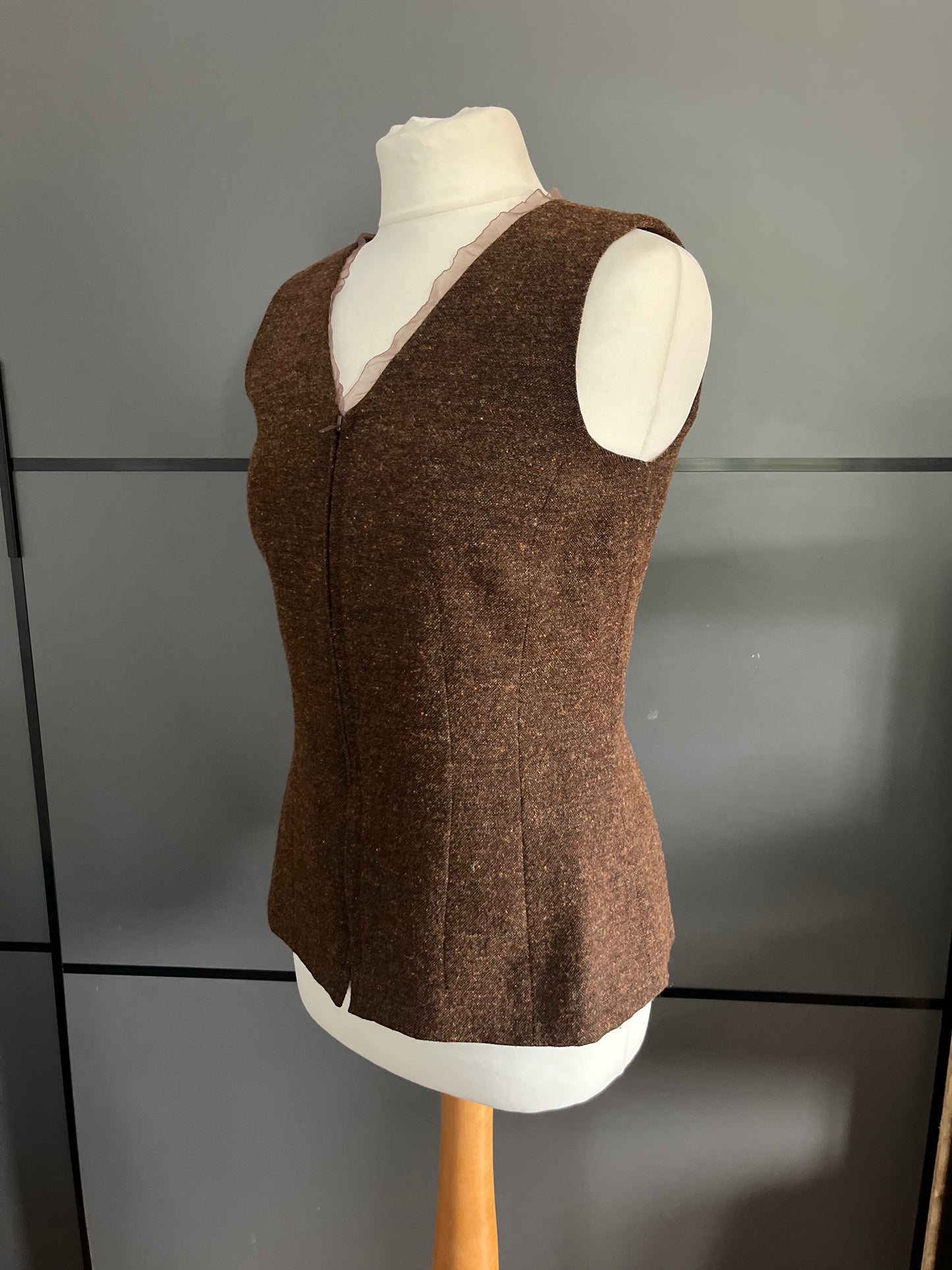 Brown Waistcoat| Irish Gilet | Chocolate Brown | Size M | Frock33