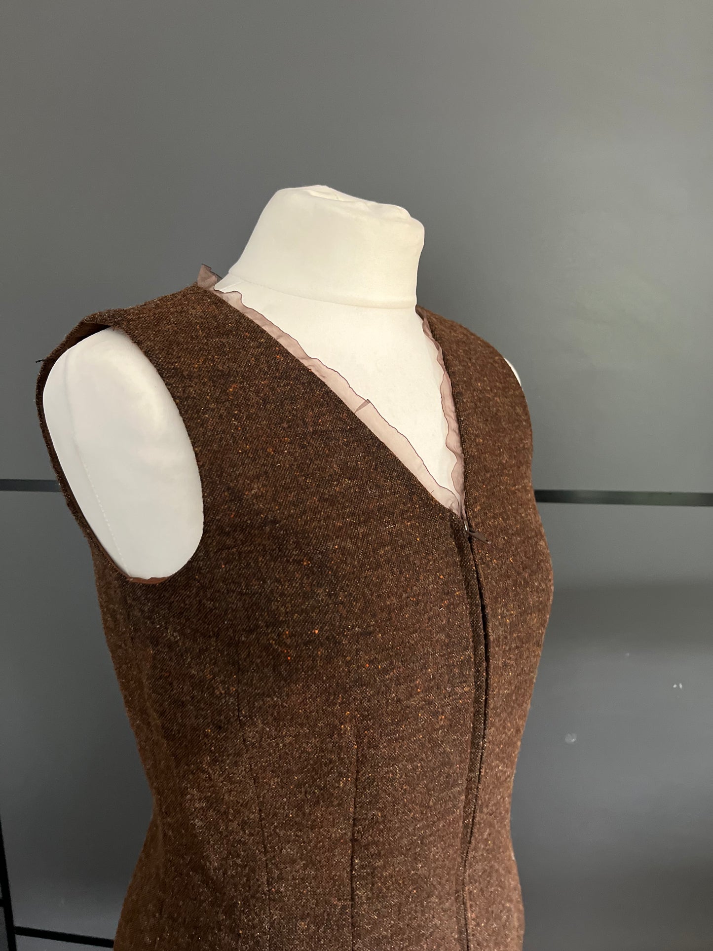 Brown Waistcoat| Irish Gilet | Chocolate Brown | Size M | Frock33