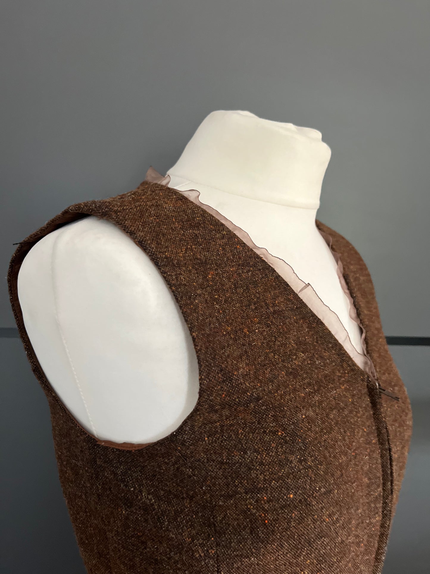 Brown Waistcoat| Irish Gilet | Chocolate Brown | Size M | Frock33