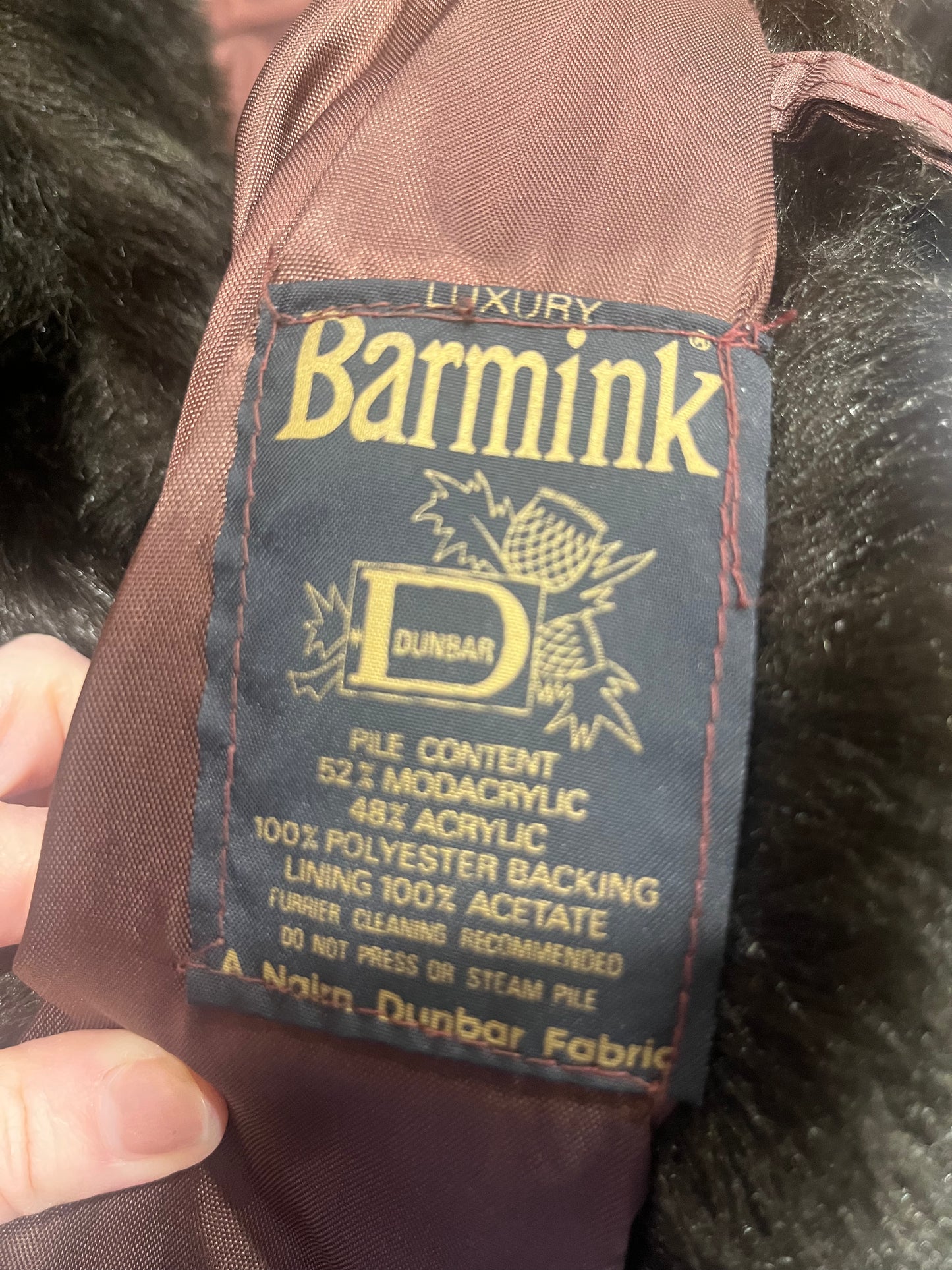 Vintage Clothing- Vintage Faux mink style- dark brown - 1980s - Frock33