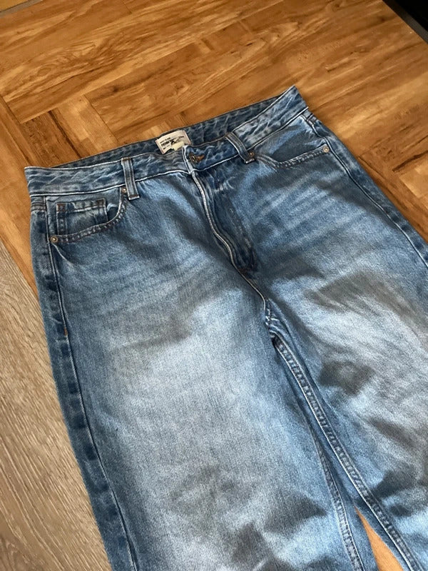 Preloved Denim | River Island Jeans | Size 12 L | Cotton | Straight Wide Leg