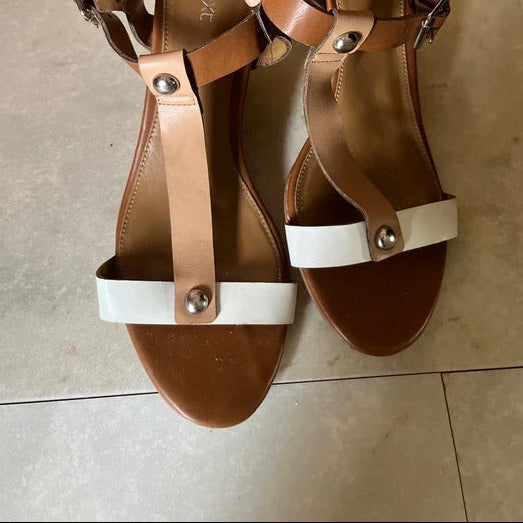 Preloved Sandels | Brown and White | By Next| UK Size 7