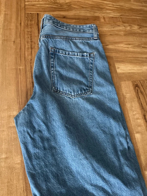 Preloved Denim | River Island Jeans | Size 12 L | Cotton | Straight Wide Leg
