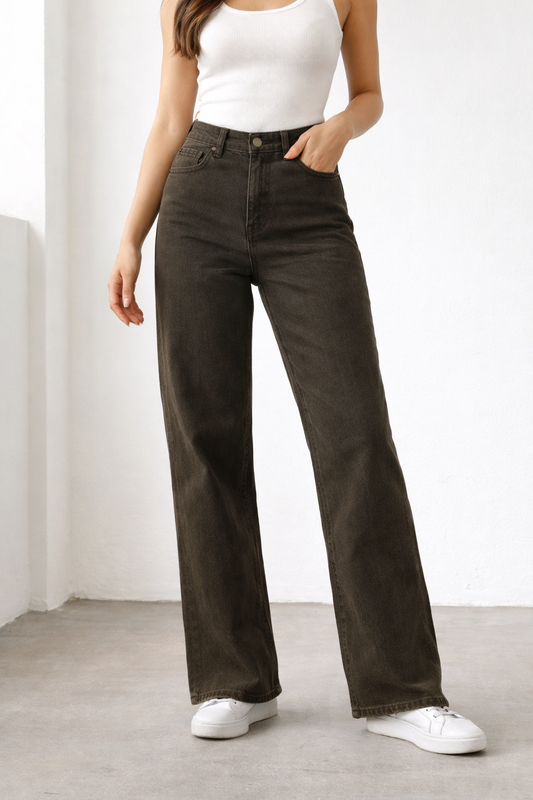 Vintage Clothing - Vintage Jeans - Bootcut 90s Flared - Dark Brown - W28 L40 - size 10UK by Coldwater Creek size 10 - Frock33 (Copy)