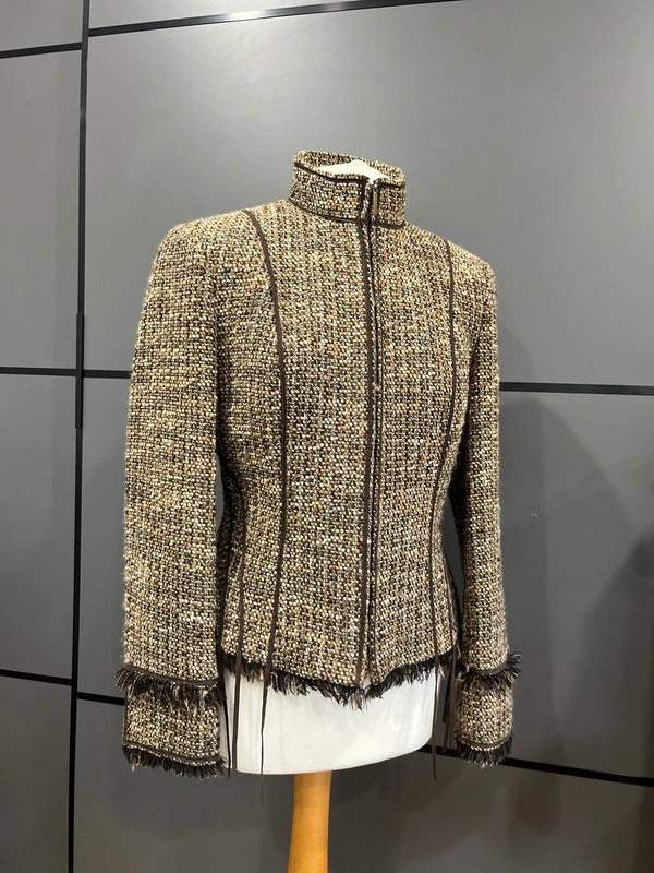 Vintage Blazer by Kapalua Size 12 Brown Wool Blend