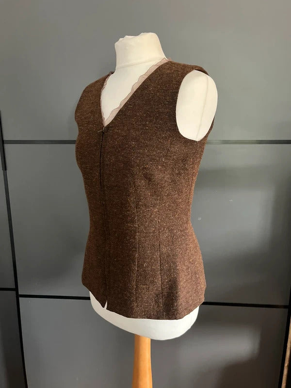 Brown Waist Coat | Irish | Brown with zip | Size 10 | Yellowhammer