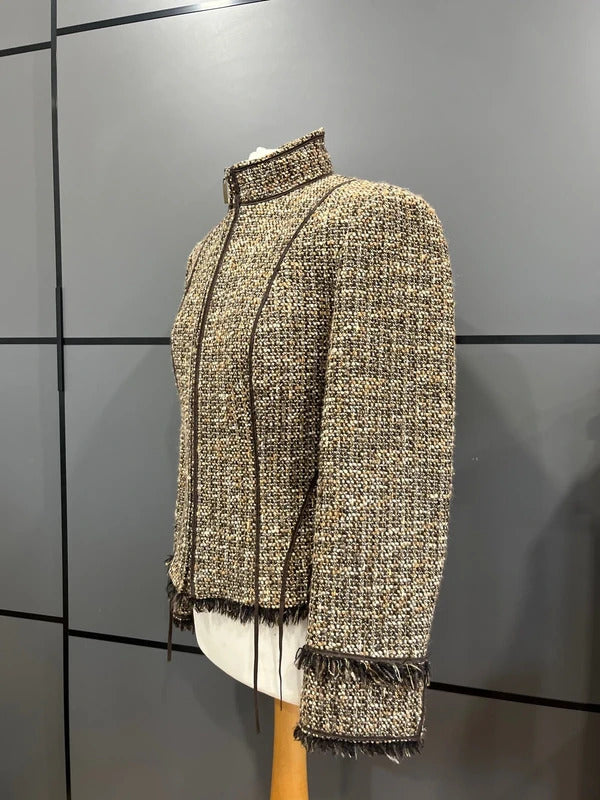 Vintage Blazer by Kapalua Size 12 Brown Wool Blend