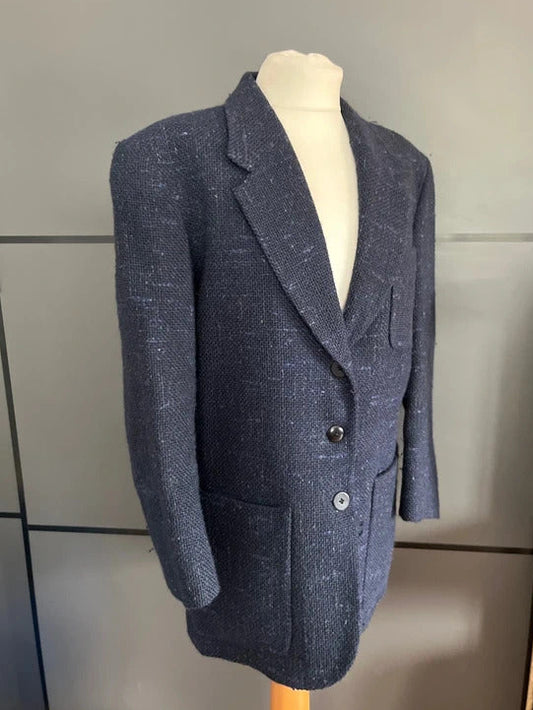 Vintage Blazer| Irish Brand| Paul Cottesloe | Wool | Blue | Size 10 Oversized