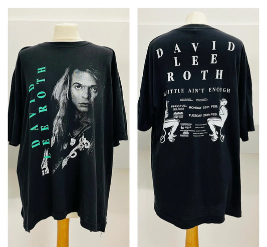 Vintage Clothing | David Lee Roth Vintage Band T-shirt | 90s music memorabilia- A Little Ain’t Enough Tour- UK and Ireland- LFrock 33