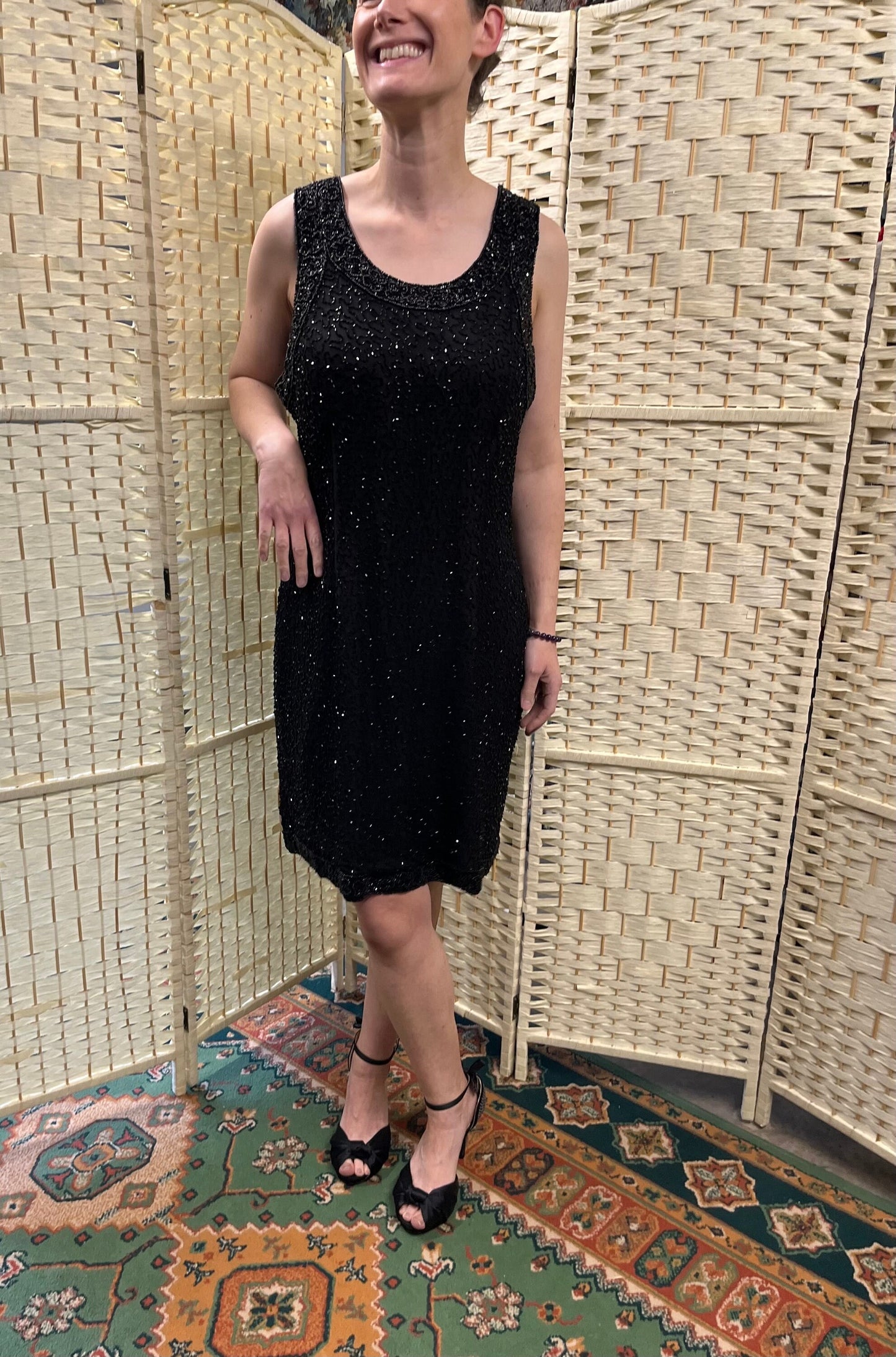 Vintage Dresses - Black Cocktaill Dress 1980s - Laurence Kazar - Frock33