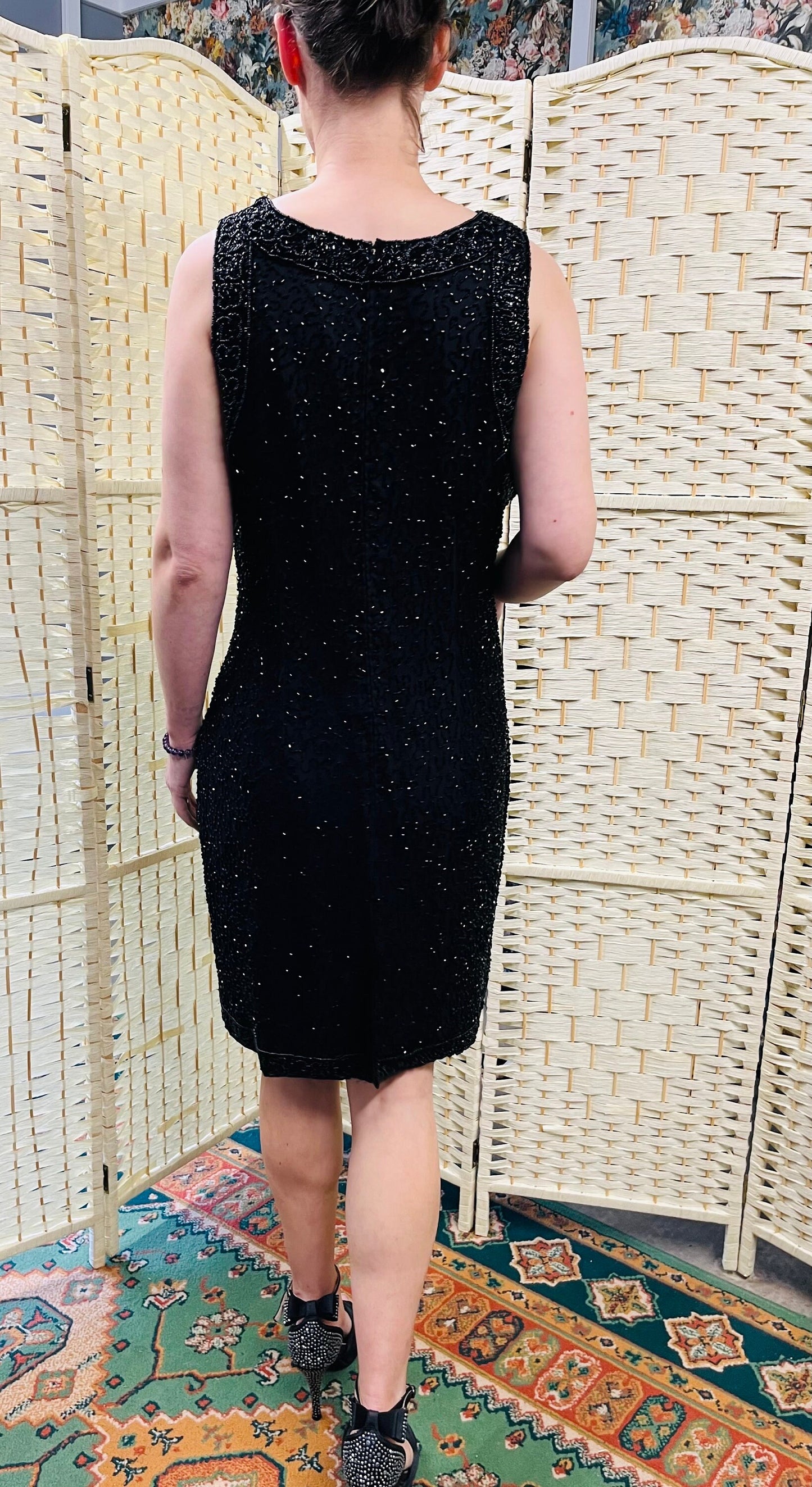 Vintage Dresses - Black Cocktaill Dress 1980s - Laurence Kazar - Frock33