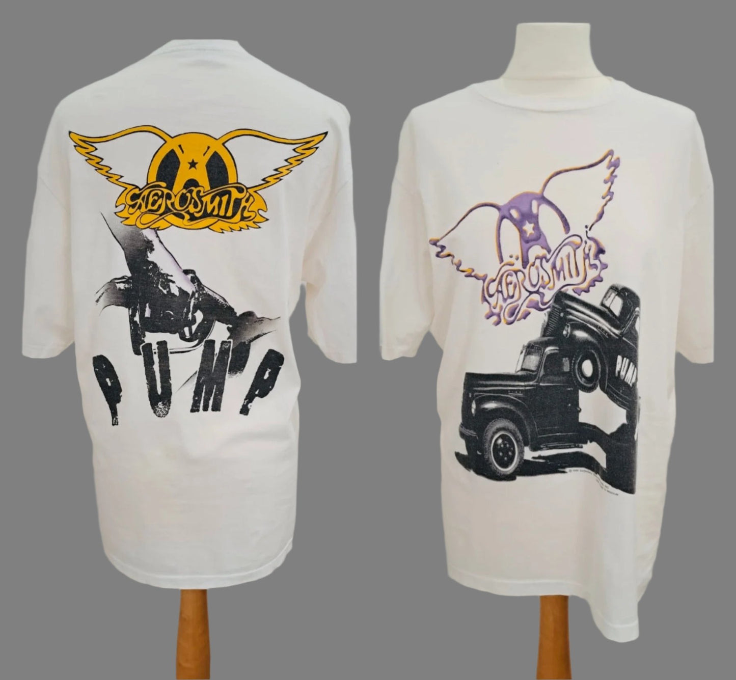 Vintage Band Tee- Aerosmith- 1989- Genuine Tour Tshirt- Pump tour - Frock33