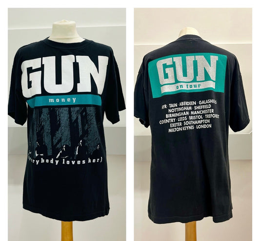 Vintage Clothing | - Vintage Band T shirt- Gun- Money- Everybody Loves Her -UK tour -1989 - Frock33