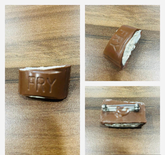 Vintage Brooch | Frys Chocolate Piece | Novelty Pin | 1970s | Frock33
