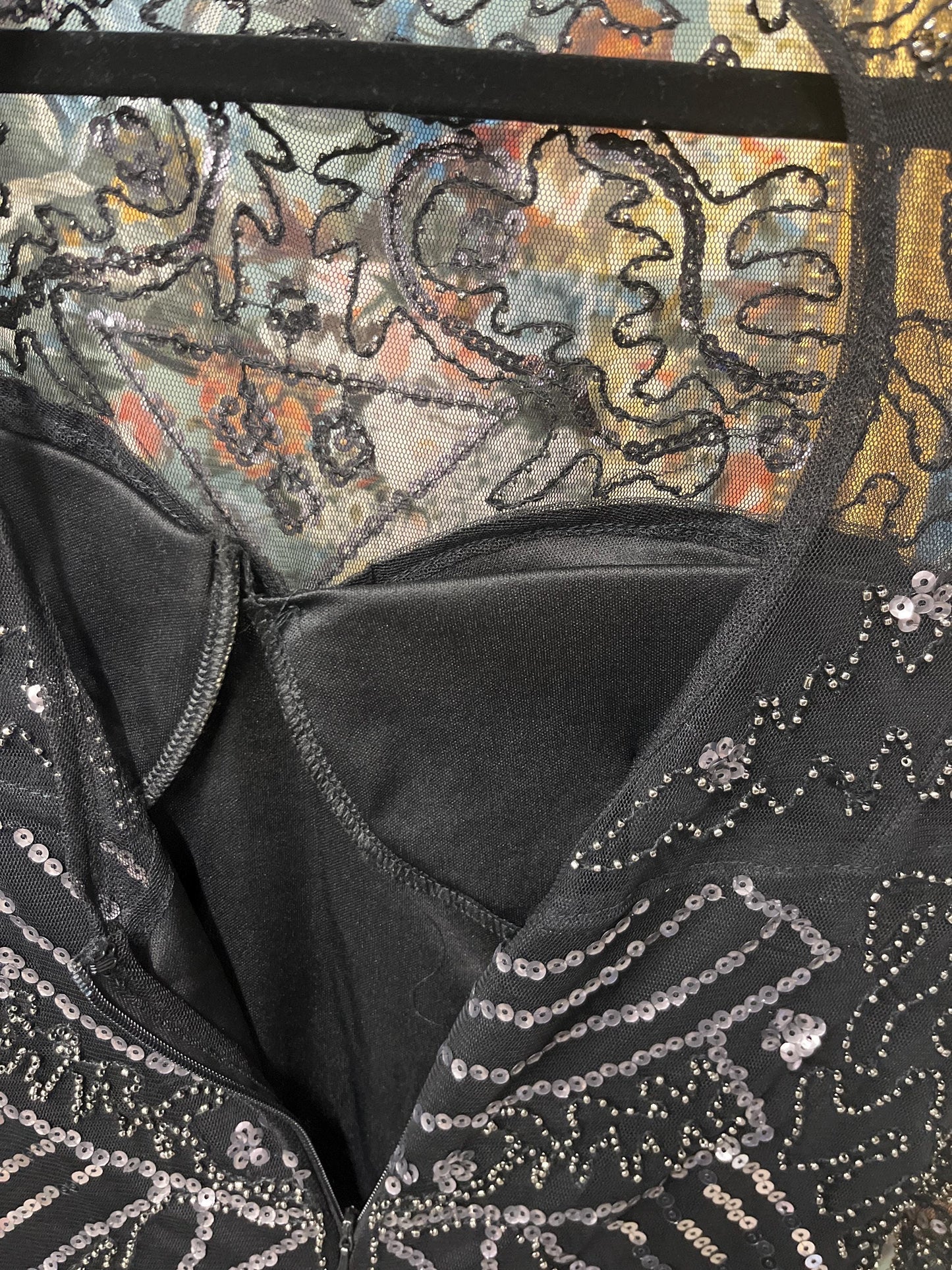Vintage Clothing- Vintage Dress- 1990s- by Paccio - embellished sequinned size 8 Frock33