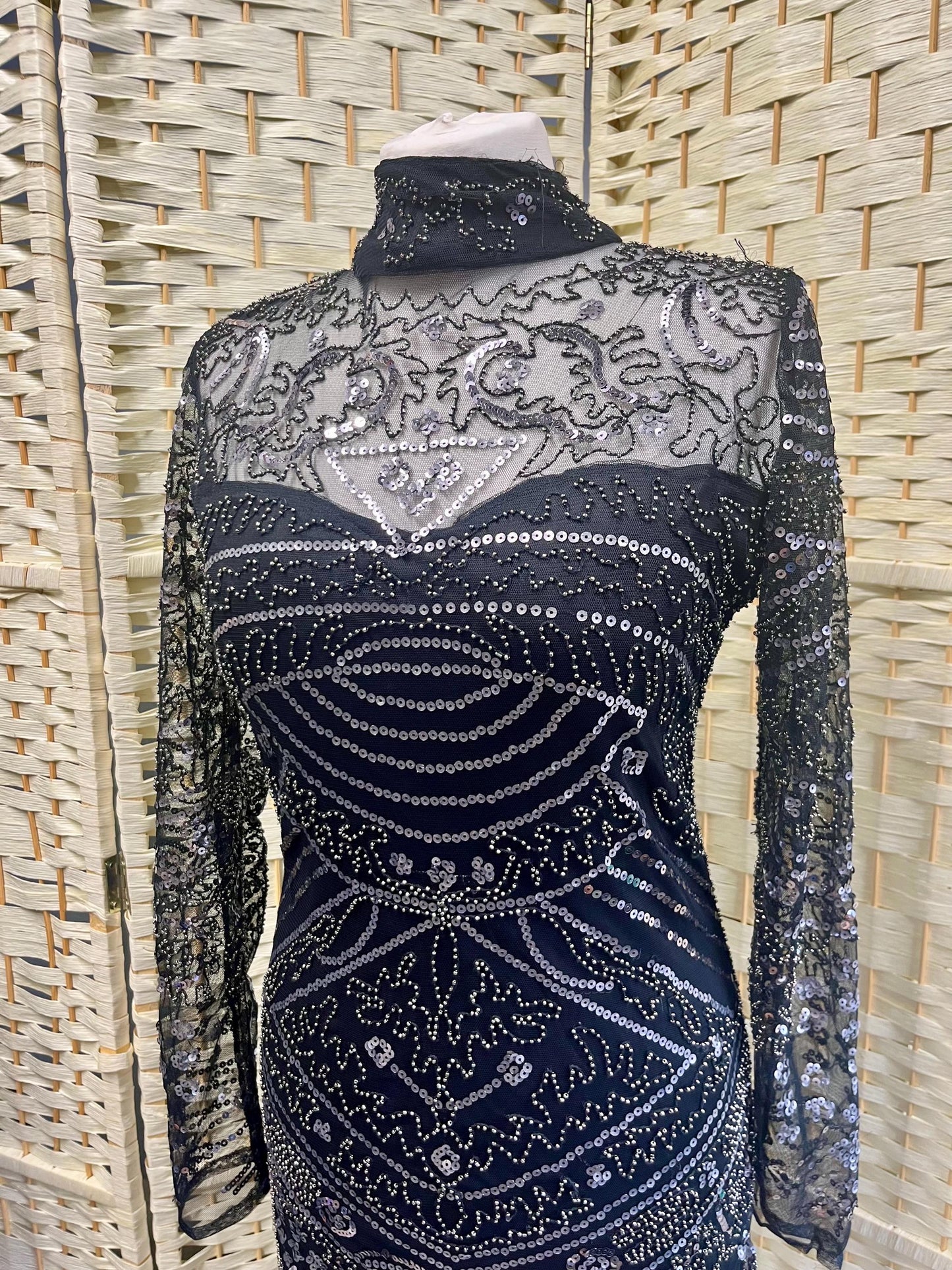 Vintage Clothing- Vintage Dress- 1990s- by Paccio - embellished sequinned size 8 Frock33