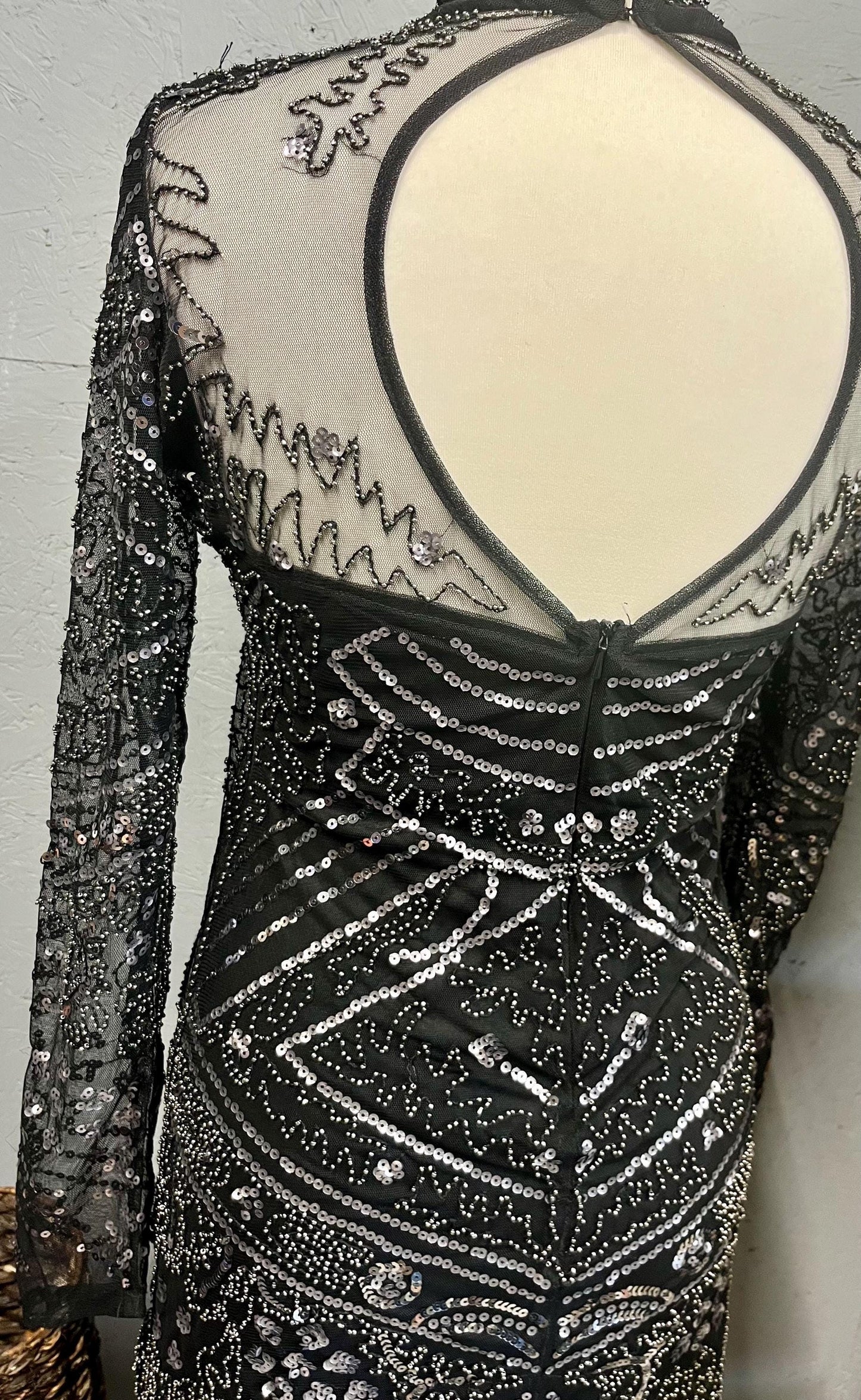Vintage Clothing- Vintage Dress- 1990s- by Paccio - embellished sequinned size 8 Frock33