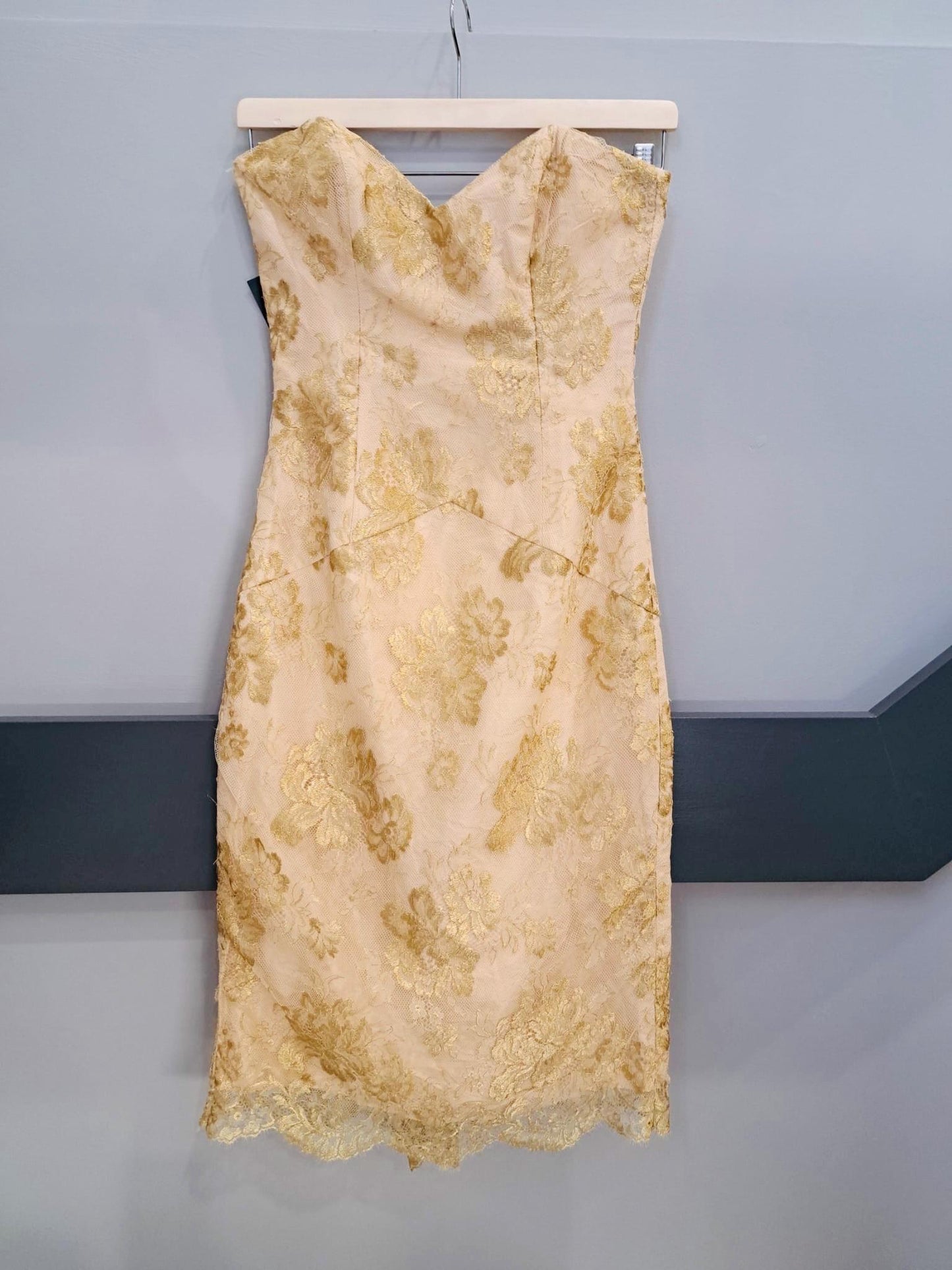 Vintage Dress- Sweetheart Neckline- size 6/8Uk strapless dress with - Fishtail - 90s vintage - Frock33