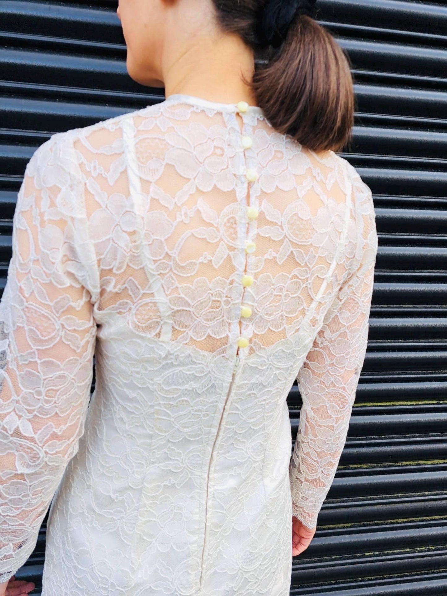 Vintage Dresses - White Lace Dress - Size 8-10 - Frock33