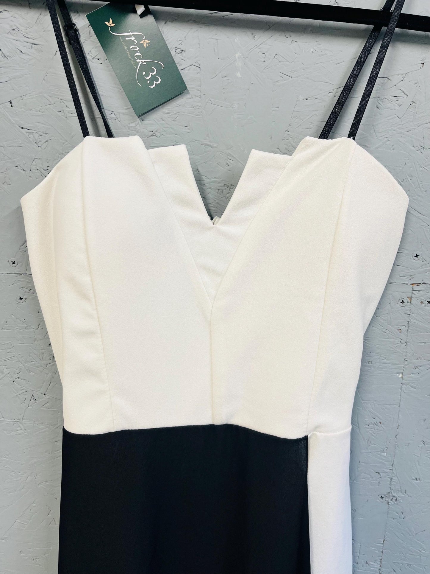 Vintage Clothing - Vintage Dress- Maxi Dress- Monochrome - 90s - Black and White Maxi-  size 8 - Frock33