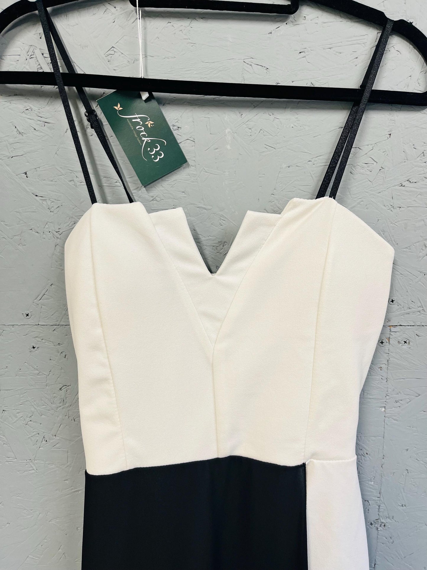 Vintage Clothing - Vintage Dress- Maxi Dress- Monochrome - 90s - Black and White Maxi-  size 8 - Frock33