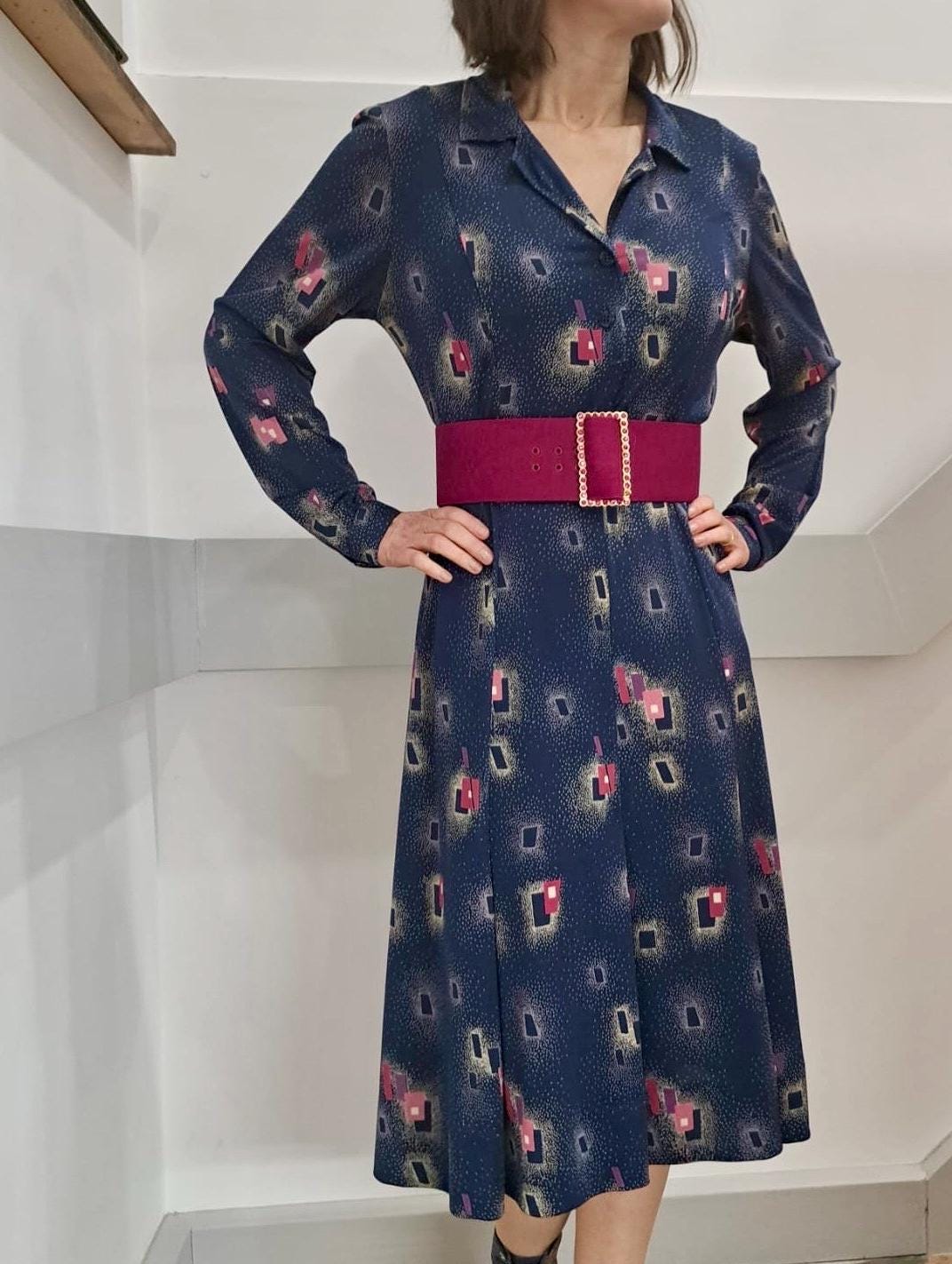 Vintage Clothing - Vintage Dress -1970s - Italian Maxi Midi - size 12/14 UK