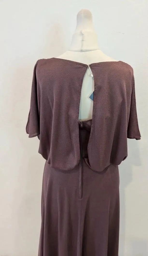 Vintage Clothing -Vintage Dress - Purple Shimmer Wrap Party Dress - Size 12 -90s Fashion - Frock33