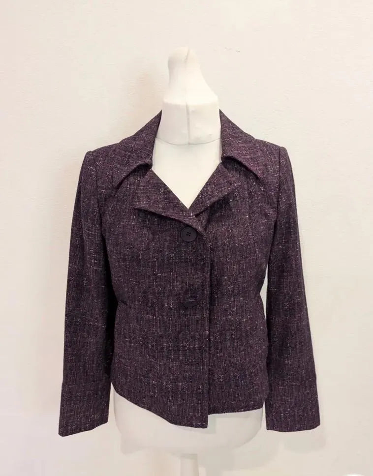Vintage Clothing - Vintage Blazer - Jacket by Lakeland - Size 10/12 UK - Purple - Frock33