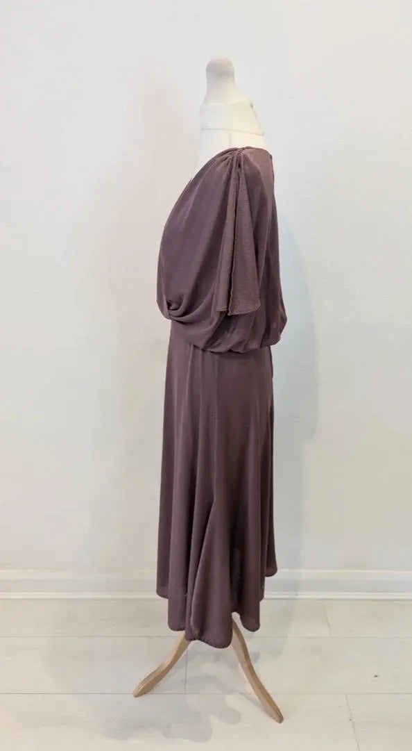 Vintage Clothing -Vintage Dress - Purple Shimmer Wrap Party Dress - Size 12 -90s Fashion - Frock33