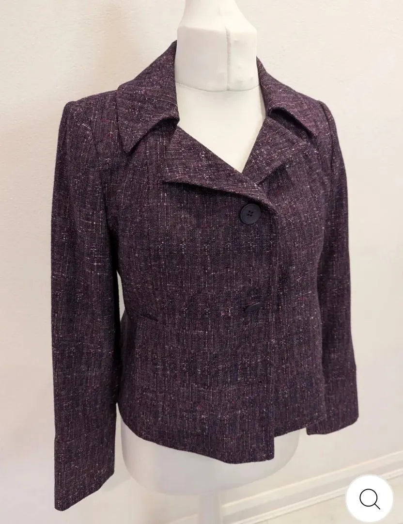 Vintage Clothing - Vintage Blazer - Jacket by Lakeland - Size 10/12 UK - Purple - Frock33