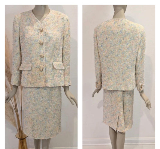Vintage Two Piece Suit – Blazer and Skirt by Wolfangel Dublin | Irish Designer Tweed Suit - Frock33