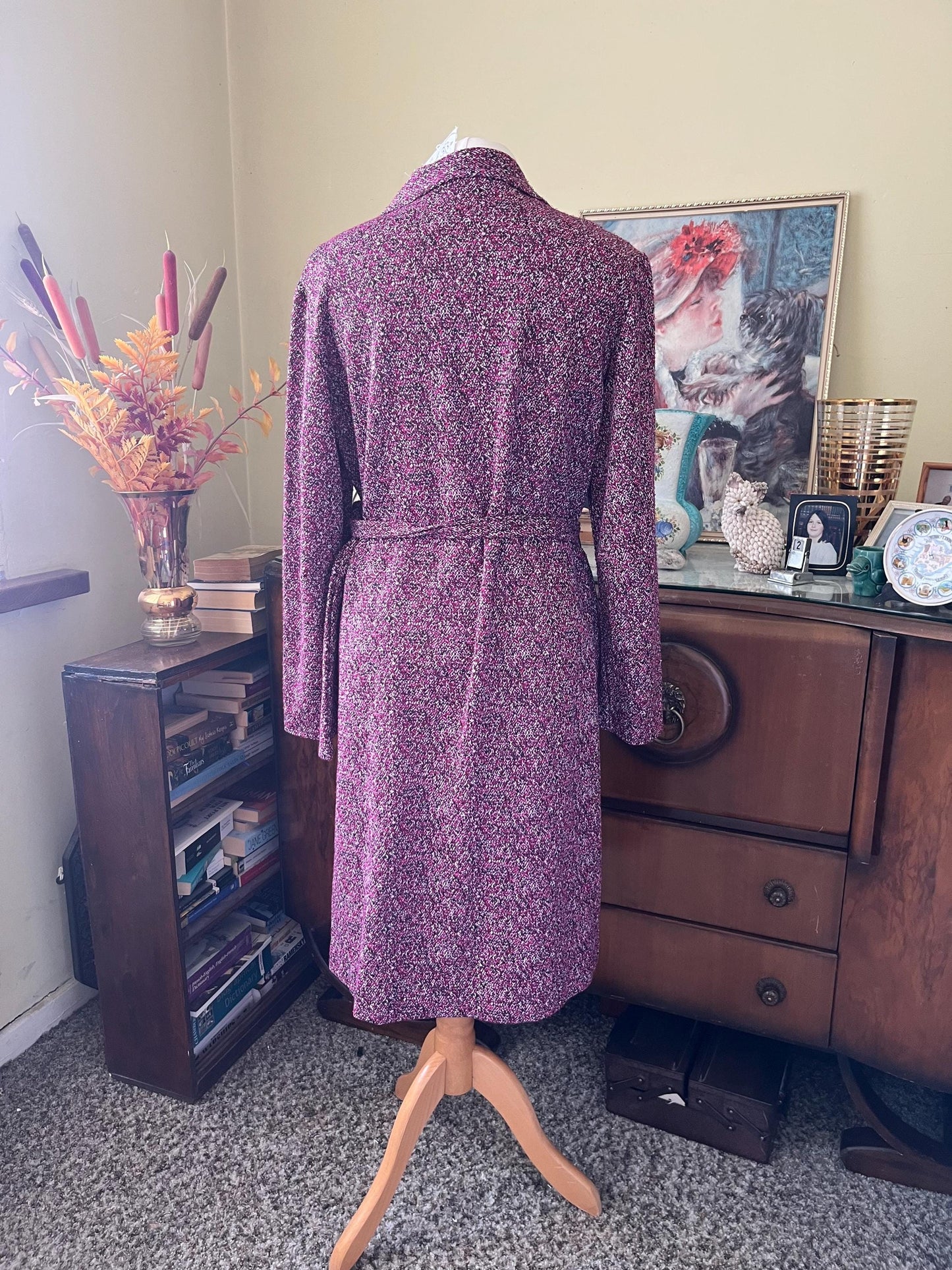 Vintage Clothing - Vintage Midi Dress 1970s - Long Sleeved - Belted Dress - Frock 33