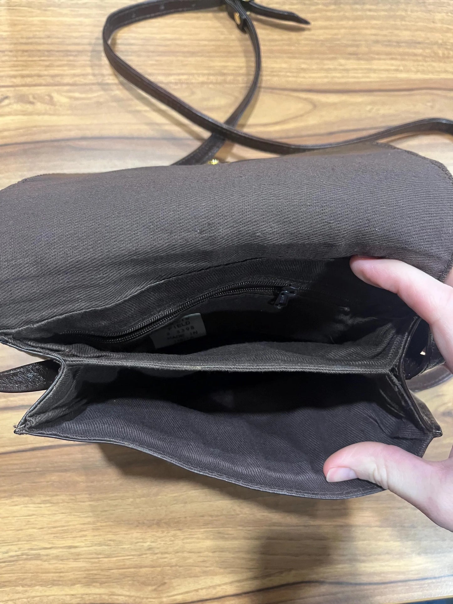 Vintage Brown Leather Shoulder Bag – by Dolicis - 90s Vintage Shoulder Crossover Bag - Frock 33