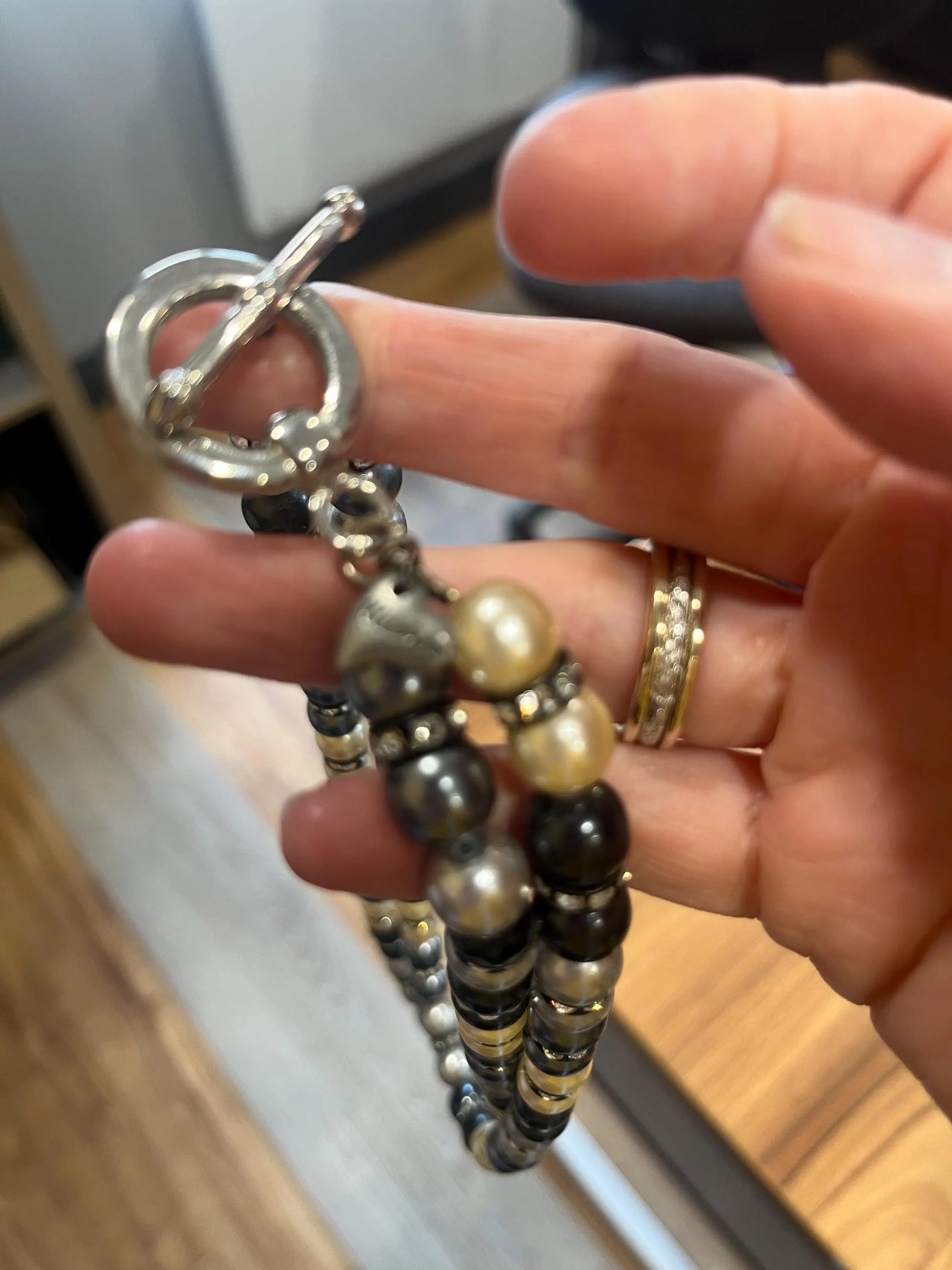 Vintage Jewellery - Vintage Double-Row Pearl Effect Necklace • Elegant Timeless Style • Statement Jewelry Frock33