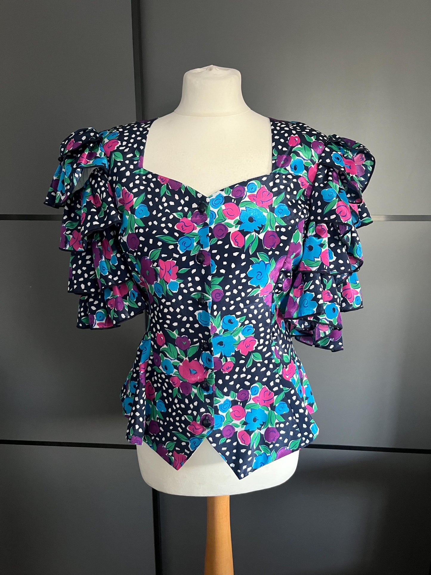 Vintage Clothing - Vintage Two Piece - Matching Top and Skirt - 1980s - Size 12 - Frock 33
