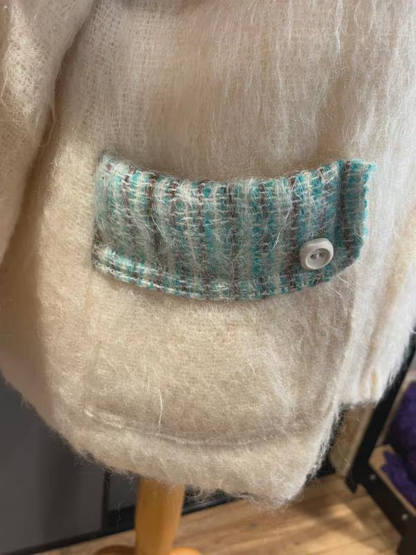Vintage Clothing| Shacket Cardigan | Pure Mohair Wool |Bohemian 70s |Frock33