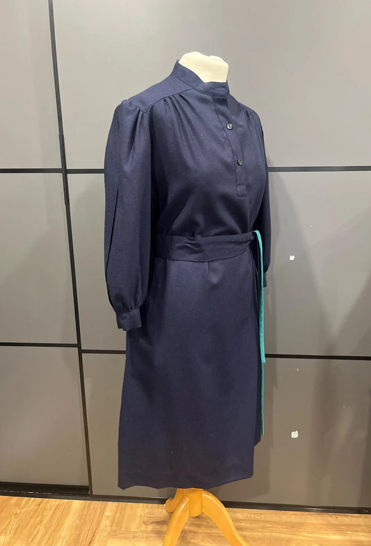 Vintage Clothing -Vintage Dress - Pure Wool Midi Size 12 Frock 33