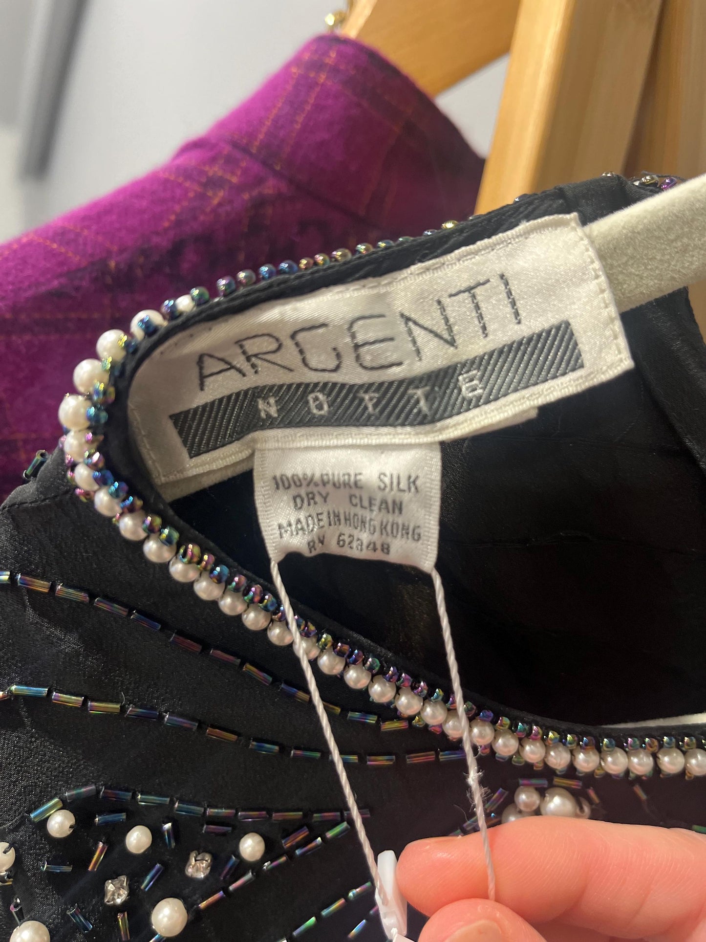 Vintage Clothing- Vintage Party Top - Silk and sequinned - size 12 Frock33