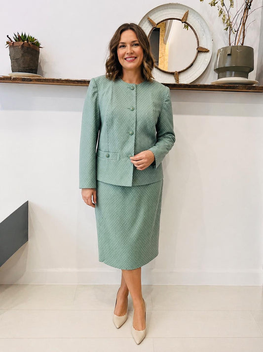 Vintage Skirt Suit |Sage Green| Debenhams | Size 14 |Frock33