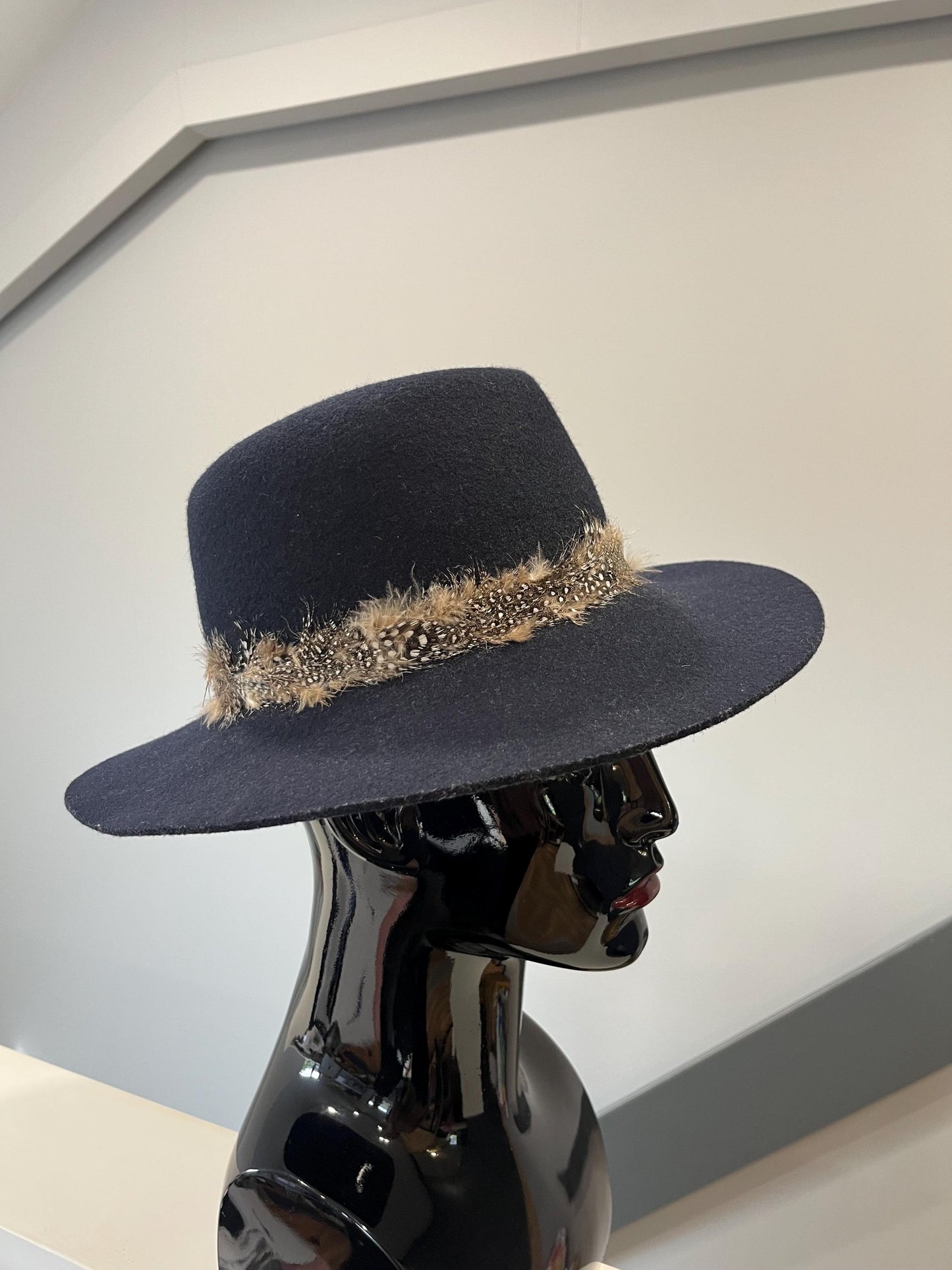 Holland and Cooper Hat | Large Brimmed Fedora | Wool Felt | Navy | Frock33