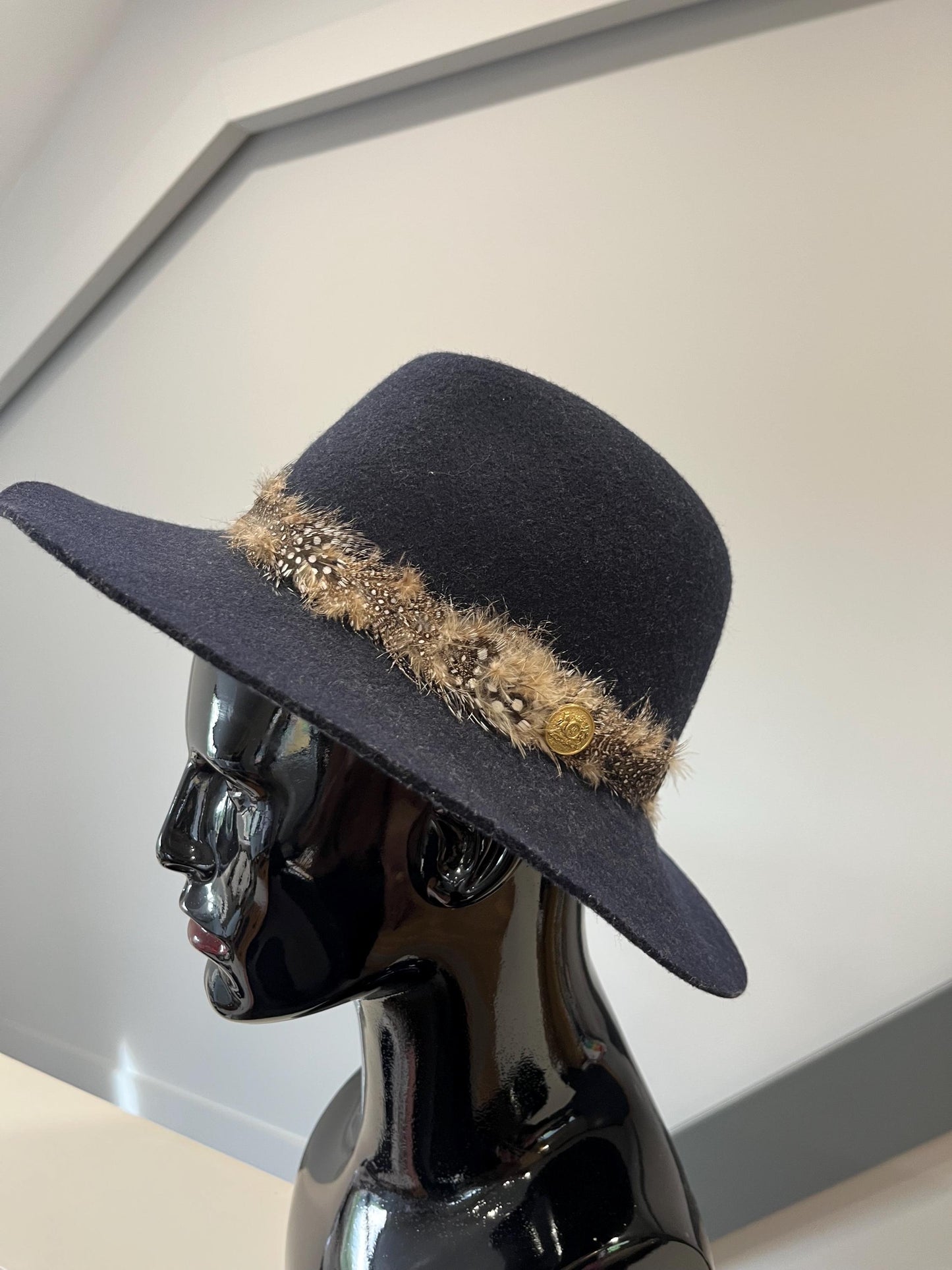Holland and Cooper Hat | Large Brimmed Fedora | Wool Felt | Navy | Frock33