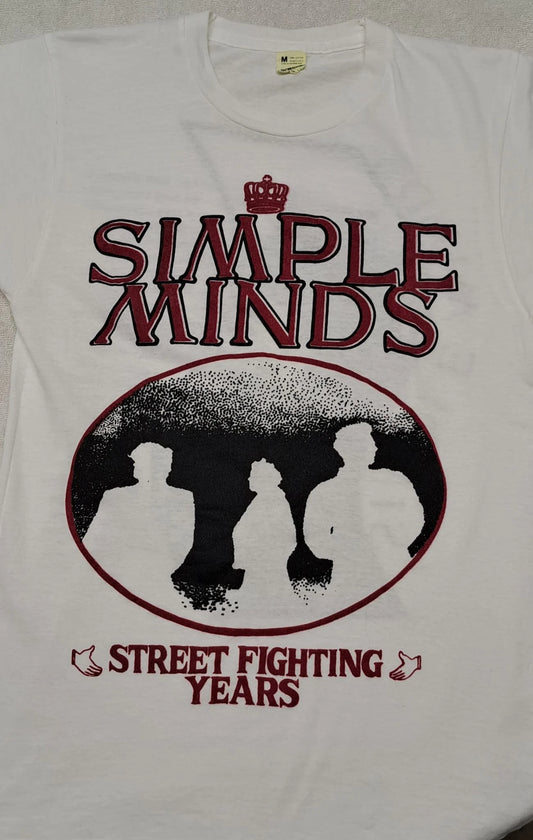 Vintage Dresses | 1980s Band T-Shirt - Simple Minds - Street Fighting Years Tour | Frock33 